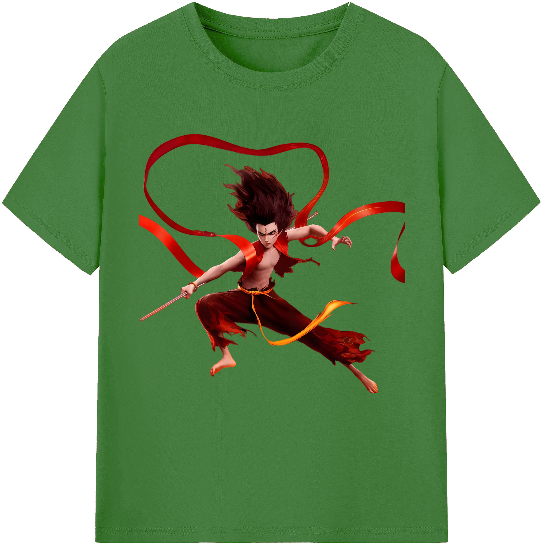 （画像用） Ne Zha 2 ナタ 魔童の大暴れ レディースカジュアルプリントTシャツ（綿100％）